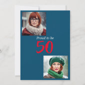 Invitation Fêtes d'anniversaire, venez dîner avec moi ! Photo (Dos)