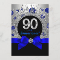 Fêtes de 90e anniversaire Royal Blue and Silver
