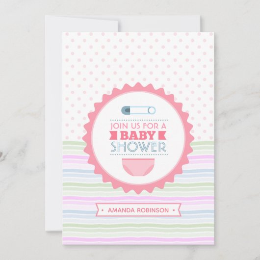 Invitation Fêtes de Bébé Adorables (Devant)