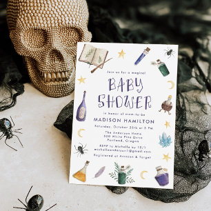 Invitation Fêtes de Bébé Halloween Potions Magiques Fantaisis