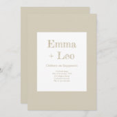 Invitation Fêtes de fiançailles (Devant / Derrière)