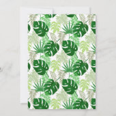 Invitation Fêtes de fiançailles | Exotic Green Feuilles tropi (Dos)