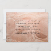 Invitation Fêtes de fiançailles | Photo Rose de Faux Gold Bac (Dos)