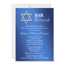 Fêtes de la mitzvah du bar en argent bleu