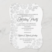 Invitation Fêtes de neige blanches (Devant / Derrière)