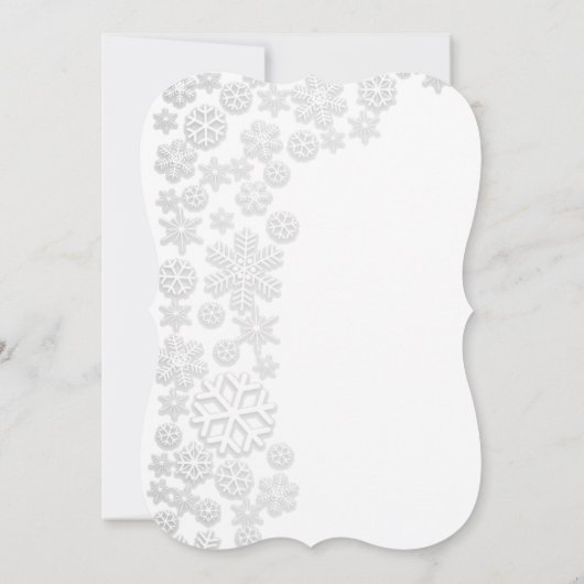 Invitation Fêtes de neige blanches (Dos)