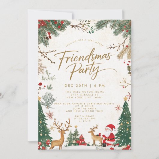 Invitation Fêtes de Noël (Devant)