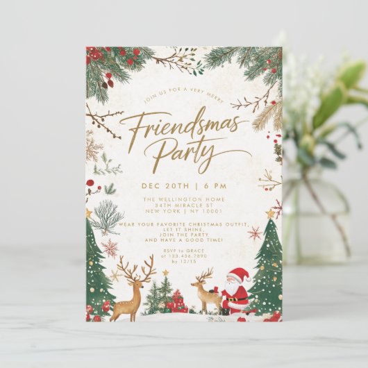 Invitation Fêtes de Noël (Debout devant)