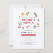 Invitation Fêtes de Noël 2022 Choses favorites Aquarelle (Devant)