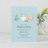 Invitation Fêtes de Noël avec les biscuits doux d'hiver (Debout devant)