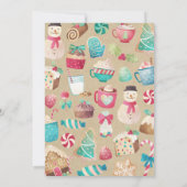 Invitation Fêtes de Noël avec les biscuits doux d'hiver (Dos)