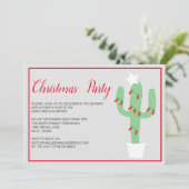 Invitation Fêtes de Noël Cactus Cactus Fête d'hiver (Debout devant)