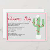 Invitation Fêtes de Noël Cactus Cactus Fête d'hiver (Devant / Derrière)