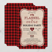 Invitation Fêtes de Noël de Flannel et de Lumberjack Frost (Devant / Derrière)