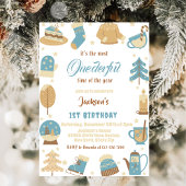 Invitation Fêtes de Noël d'hiver 1 fête d'anniversaire