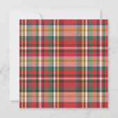 Invitation Fêtes de Noël Favoris Choses Rustiques Plaid (Dos)