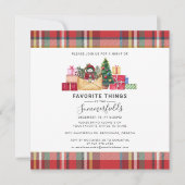 Invitation Fêtes de Noël Favoris Choses Rustiques Plaid (Devant)