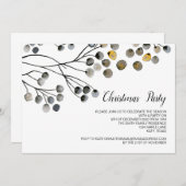 Invitation Fêtes de Noël Fête d'hiver (Devant / Derrière)