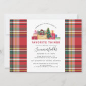 Invitation Fêtes de Noël Plaid Favorite Things Party (Devant)