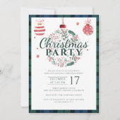 Invitation Fêtes de Noël Plaid Party Campbell Tartan (Devant)