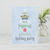Invitation Fêtes de Noël Pyjamas & Pancakes Fête de famille (Debout devant)