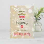 Invitation Fêtes de Noël Pyjamas & Pancakes Fête de famille (Debout devant)