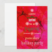 Invitation Fêtes de Noël Pyjamas & Pancakes Fête de famille (Devant / Derrière)