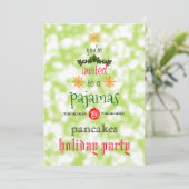 Invitation Fêtes de Noël Pyjamas & Pancakes Fête de famille (Debout devant)