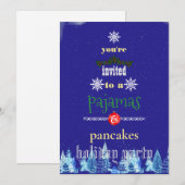 Invitation Fêtes de Noël Pyjamas & Pancakes Fête de famille (Devant / Derrière)