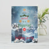 Invitation Fêtes de Noël Pyjamas & Pancakes Fête de famille (Debout devant)