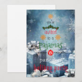 Invitation Fêtes de Noël Pyjamas & Pancakes Fête de famille (Devant / Derrière)