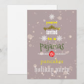 Invitation Fêtes de Noël Pyjamas & Pancakes Fête de famille (Devant / Derrière)