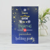Invitation Fêtes de Noël Pyjamas & Pancakes Fête de famille (Debout devant)