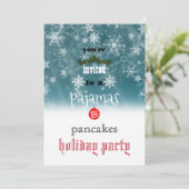 Invitation Fêtes de Noël Pyjamas & Pancakes Fête de famille (Debout devant)