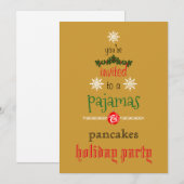 Invitation Fêtes de Noël Pyjamas & Pancakes Fête de famille (Devant / Derrière)
