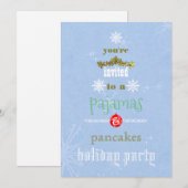 Invitation Fêtes de Noël Pyjamas & Pancakes Fête de famille (Devant / Derrière)