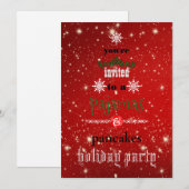Invitation Fêtes de Noël Pyjamas & Pancakes Fête de famille (Devant / Derrière)