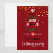 Invitation Fêtes de Noël Pyjamas & Pancakes Fête de famille (Devant / Derrière)