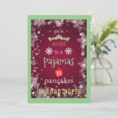 Invitation Fêtes de Noël Pyjamas & Pancakes Fête de famille (Debout devant)
