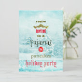 Invitation Fêtes de Noël Pyjamas & Pancakes Fête de famille (Debout devant)