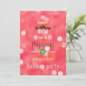Invitation Fêtes de Noël Pyjamas & Pancakes Fête de famille (Debout devant)