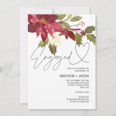 Invitation Fêtes de Noël rouges et vertes (Devant)