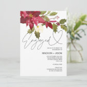 Invitation Fêtes de Noël rouges et vertes (Debout devant)