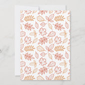 Invitation Fêtes de Thanksgiving Baisers de citrouille & Vœux (Dos)