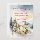 Invitation Fêtes d'hiver Cottage Fête de la Ménage (Devant)