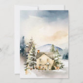 Invitation Fêtes d'hiver Cottage Fête de la Ménage (Dos)