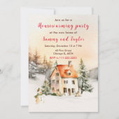 Invitation Fêtes d'hiver Cottage Fête de la Ménage (Devant)