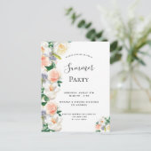 Invitation fêtes été flush rose flush florals (Debout devant)