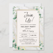 Invitation Fêtes Floral Chic Fête de Noël d'entreprise (Devant)