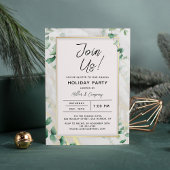 Invitation Fêtes Floral Chic Fête de Noël d'entreprise